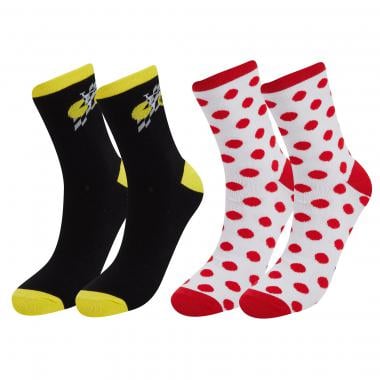 ASO TOUR DE FRANCE Pack of 2 Pairs of Socks Black/Red 0