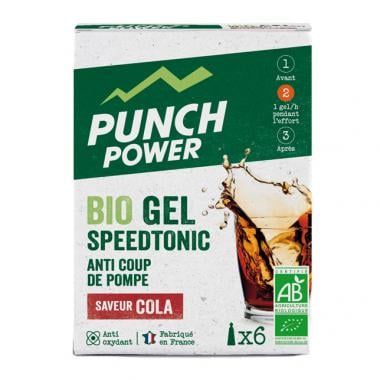 Lote de 6 geles energéticos PUNCH POWER SPEEDTONIC Cola 0