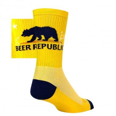SOCK GUY CREW 6" CA BEER Socks Yellow 0