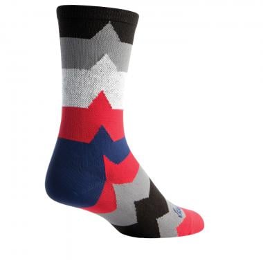 SOCK GUY CREW 6" Socks EKG 2 Black/Blue/Red 0