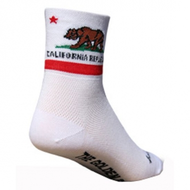 SOCK GUY CALIFORNIA FLAG Socks White 0