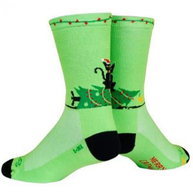 SOCK GUY MERRY CATMAS Socks Green 0