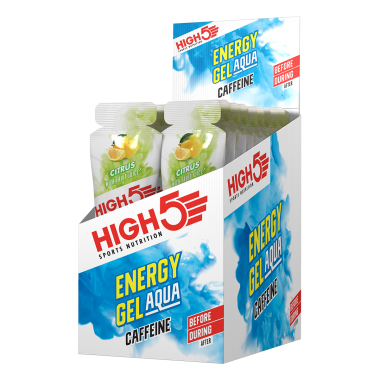 Pack de 20 Géis Energéticos HIGH5 ENERGY GEL AQUA CAFFEINE Sem Glúten (66 ml) 0