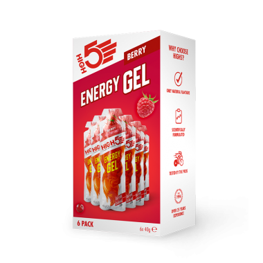 Pack de 6 Géis Energéticos HIGH5 ENERGY GEL Sem Glúten (40 g) 0
