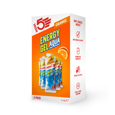 HIGH5 ENERGY GEL AQUA Pack of 5 Energy Gels Gluten-free (66 ml) 0