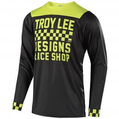 TROY LEE DESIGNS SKYLINE CHECKER Long-Sleeved Jersey Black/Yellow 0