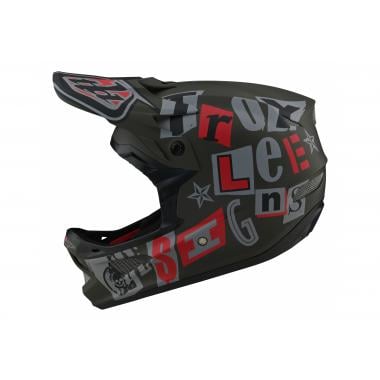 TROY LEE DESIGNS D3 FIBERLITE ANARCHY MTB Helmet Khaki/Red  0