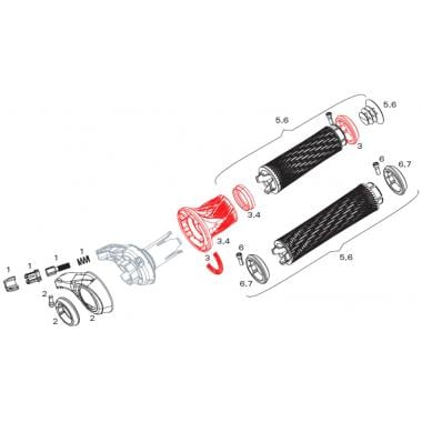 SRAM Twist Shifter Grip Kit for Front Speed Shifter GRIP SHIFT XX / X0 #11.7018.010.000 0