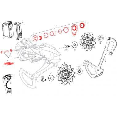 Kit Viti di Fissaggio e Regolazione Cambio Posteriore SRAM X01 Eagle AXS #11.7518.092.001 0