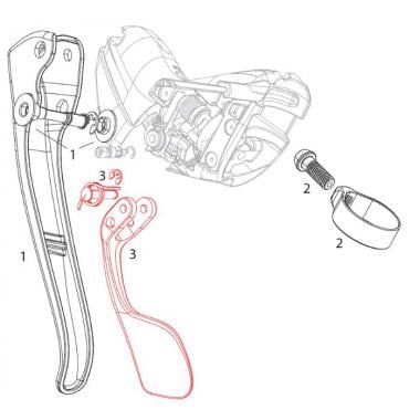 SRAM Right Shifter Lever Assembly RED 13/22 #11.7018.005.000 0