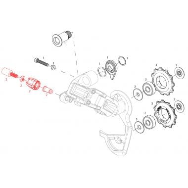 Kit Molette de Réglage de Tension de Câble pour Dérailleur Arrière SRAM RED (2008-2011) #11.7515.018.000 SRAM Probikeshop 0