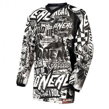 O NEAL ELEMENT WILD Long-Sleeved Jersey Black/White 0