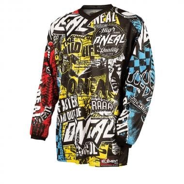 Maillot O'NEAL ELEMENT WILD Manches Longues Noir/Multicoloris O'NEAL Probikeshop 0
