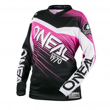 O'NEAL ELEMENT RACEWEAR Women's Long-Sleeved Jersey Black/Pink 0