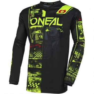 Maillot O'NEAL ELEMENT ATTACK V.23 Manches Longues Noir/Jaune 2023 O'NEAL Probikeshop 0