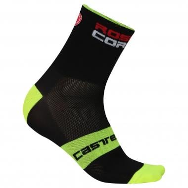 Socken CASTELLI ROSSO CORSA 6 Schwarz/Neongelb 0