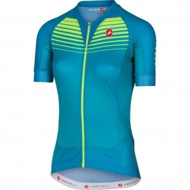 CASTELLI AERO RACE Women's Short-Sleeved Jersey Blue/Neon Yellow 0