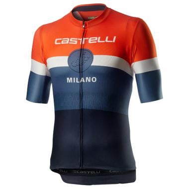 Maillot CASTELLI MILANO Manches Courtes Bleu/Orange CASTELLI Probikeshop 0