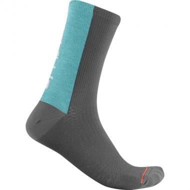 CASTELLI BANDITO WOOL 18 Socks Grey/Turquoise 0