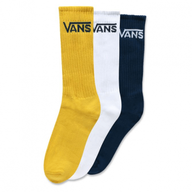 VANS CLASSIC CREW 3 Pairs of Socks Yellow/White/Blue 0