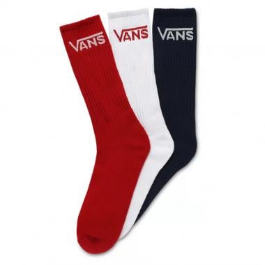 Socken VANS CLASSIC CREW 3 Paar Rot/Weiß/Blau 2020 0