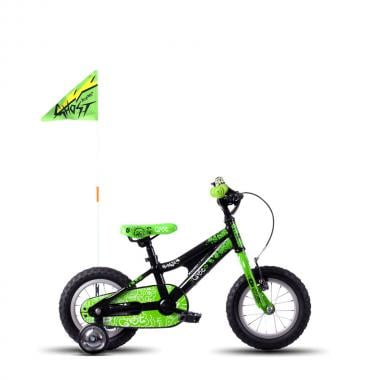 GHOST POWERKID 12" Kids Bike Black/Green/White 2018 0