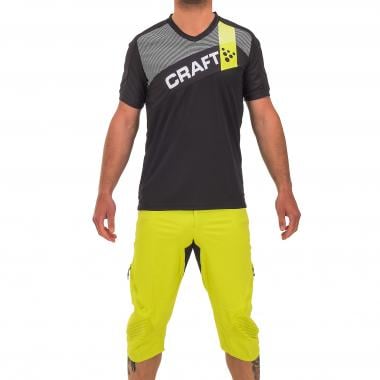 CRAFT Outfit VERVE XT Short-Sleeved Jersey Black/Yellow + DUST XT Shorts Yellow/Black 0