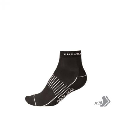 Socken ENDURA COOLMAX RACE II 3 Paar Schwarz 0