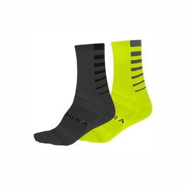 ENDURA COOLMAX 2 Pairs of Socks Yellow/Grey 0