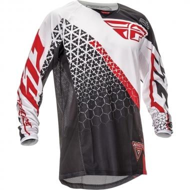 Maillot FLY RACING KINETIC TRIFECTA Enfant Manches Longues Noir/Blanc/Rouge FLY RACING Probikeshop 0