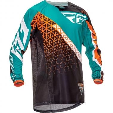 Maillot FLY RACING KINETIC TRIFECTA Enfant Manches Longues Noir/Bleu/Orange FLY RACING Probikeshop 0
