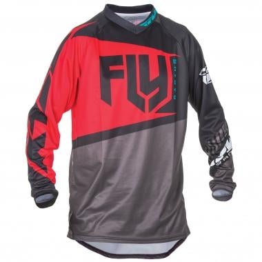 FLY RACING F-16 Kids Long-Sleeved Jersey Black/Grey/Red 0