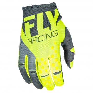 FLY RACING KINETIC Kids Gloves Grey/Yellow 0