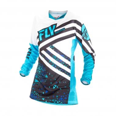 FLY RACING KINETIC Women's Long-Sleeved Jersey Blue/White 0