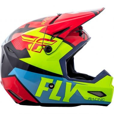 Helm FLY RACING ELITE GUILD Rot/Blau/Neongelb 0