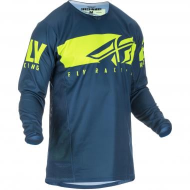Maillot FLY RACING KINETIC SHIELD Manches Longues Bleu/Jaune Fluo FLY RACING Probikeshop 0