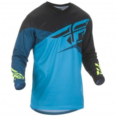 FLY RACING F-16 Kids Long-Sleeved Jersey Blue/Black/Neon Yellow 0