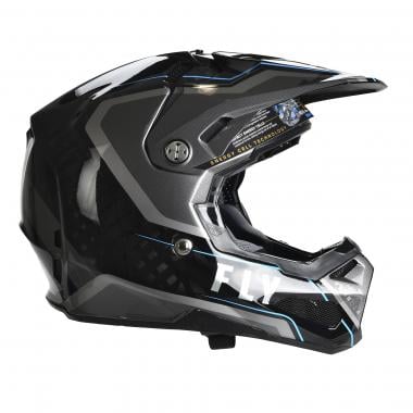 MTB-Helm FLY RACING FORMULA AXON CARBON Schwarz/Grau/Blau  0