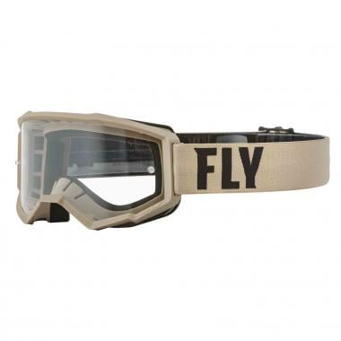 FLY RACING FOCUS Goggles Beige Transparent Lens 2022 0