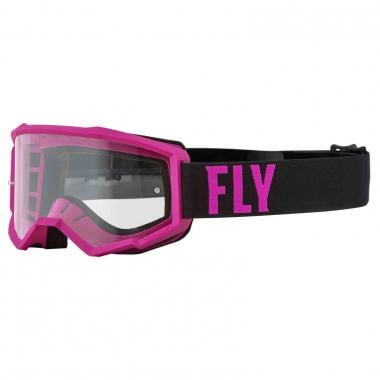FLY RACING FOCUS Kids Goggles Black/Pink Transparent Lens 2022 0