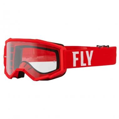 FLY RACING FOCUS Kids Goggles Red Transparent Lens 2022 0