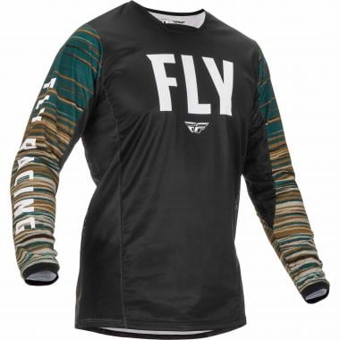 Maillot FLY RACING KINETIC WAVE Manches Longues Noir 2022
