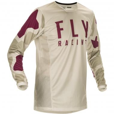CDA - Maillot FLY RACING KINETIC K221 Manches Longues Beige/Rouge 2021 - Taille XL