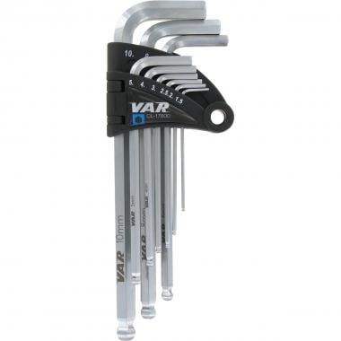 VAR CL-17800 Set of 9 Hex Wrenches Ball End 0