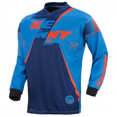 Maillot KENNY TRACK Manches Longues Bleu Marine/Cyan/Orange Fluo KENNY Probikeshop 0