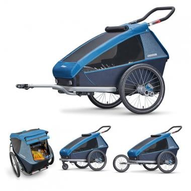 CROOZER KID PLUS FOR 2 Trailer for Kids Blue 0