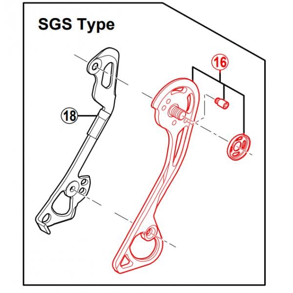 SGS-type Y-5Y198090 Shimano Chain Guide Plate RD-M786 external 