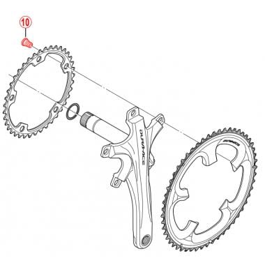 SHIMANO DURA-ACE FC-7900 Chainset 5 Chainring Bolts #Y1KY98160 0