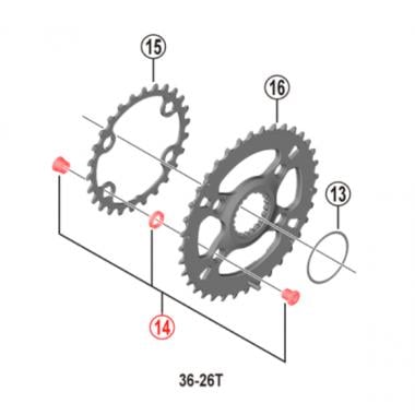 SHIMANO SLX FC-M7100-2 Chainring Bolt Kit for Double Chainset #Y0JB98020 0