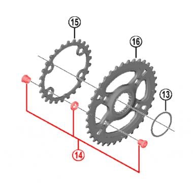 SHIMANO XT FC-M8100-2 2 Chainring Bolt Kit for Double Chainset #Y0J898020 0